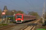 474 121 + 474 105 als S3 nach Pinneberg am 15.04.2015 in Neukloster (Kreis Stade)
