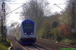 RE5 metronom nach Cuxhaven am 15.04.2015 in Neukloster (Kreis Stade)